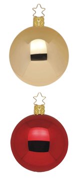 Classic Red or Gold<br>Inge-glas 8cm Ball - Kugel